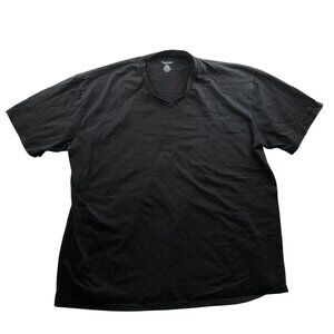 Blue Ice Men T-Shirt Size 3XL V-Neck Basic Neutral Short Sleeve Casual Top Black